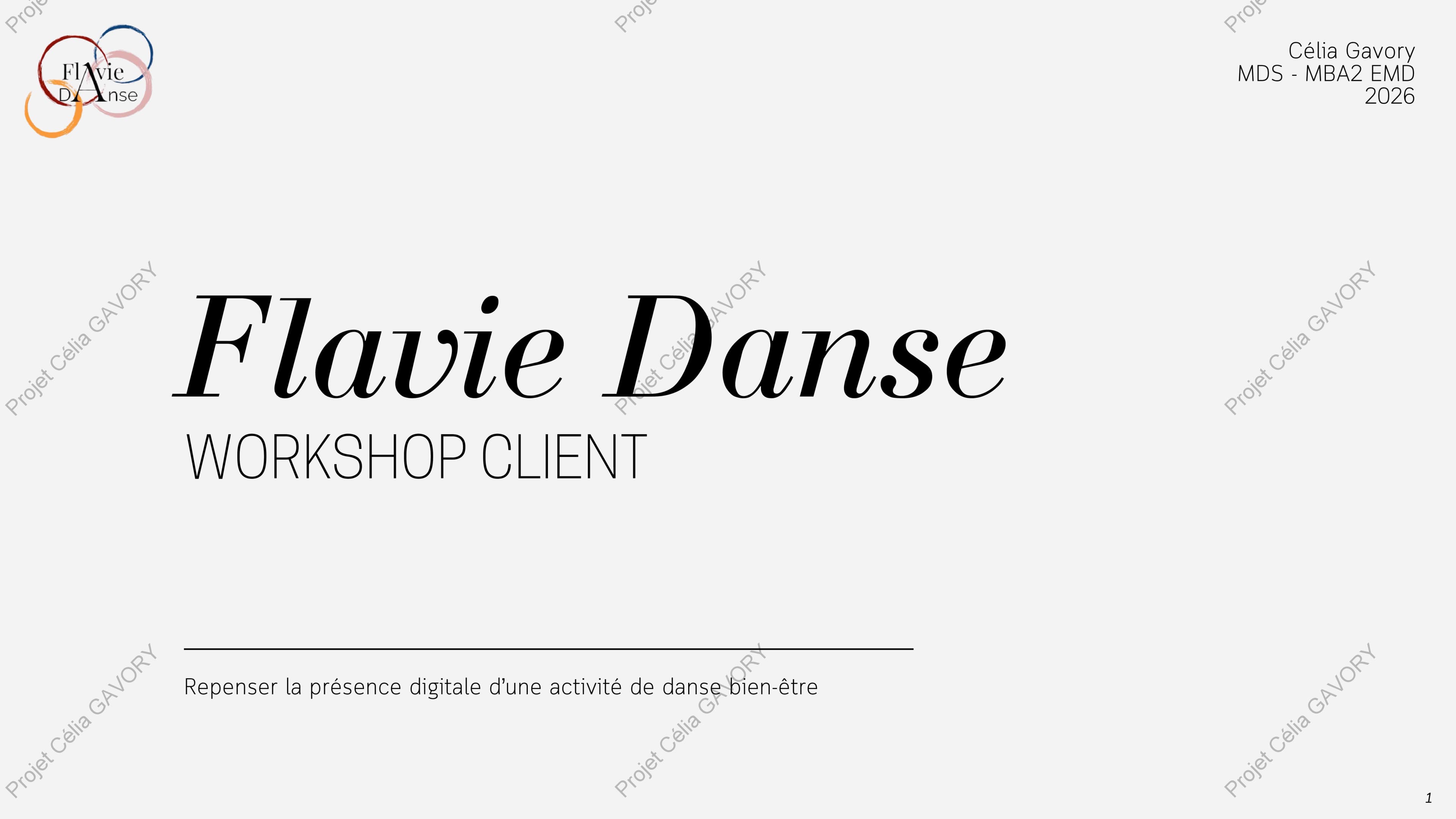 Workshop Client - Flavie Danse